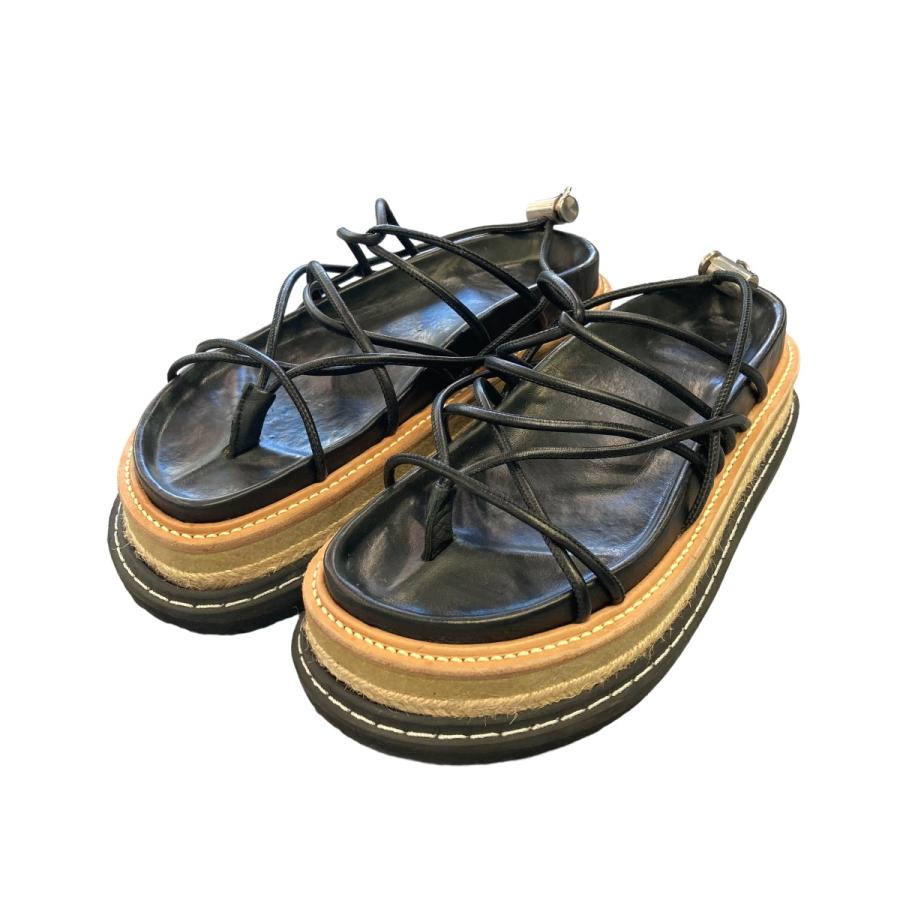 sacai サカイ 23SS プラットフォームサンダル ブラック サイズ：8cm 