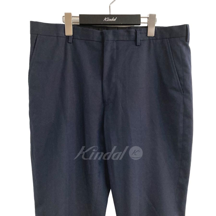 値下げ】DRIES VAN NOTEN ワイドスラックスパンツ ネイビー サイズ：52  