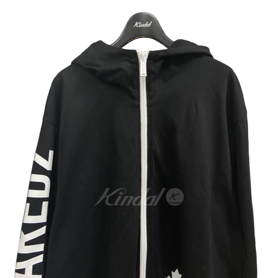 ディースクエアード DSQUARED2 「D2 LEAF HOODIE」スリーブロゴジップパーカー ブラック サイズ：XL｜kindal｜03