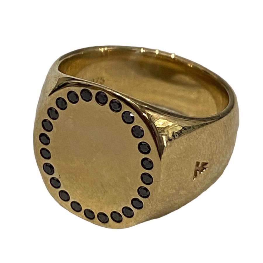 TOM WOOD 【値下げ】TOM 9Kブラックダイヤモンドオーバルリング  