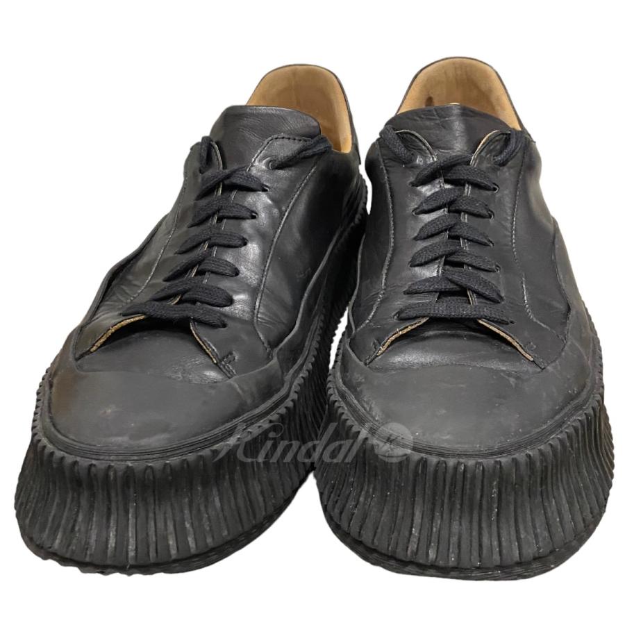 ジルサンダー JIL SANDER ローカットレザーブラットフォームスニーカー 