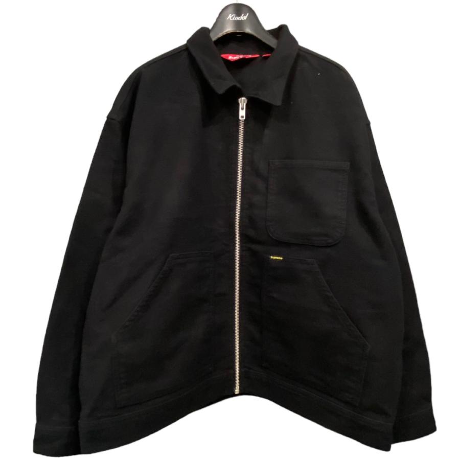 シュプリーム SUPREME 23AW「MOLESKIN WORK JACKET」モールスキンワークジャケット ブラック サイズ：L