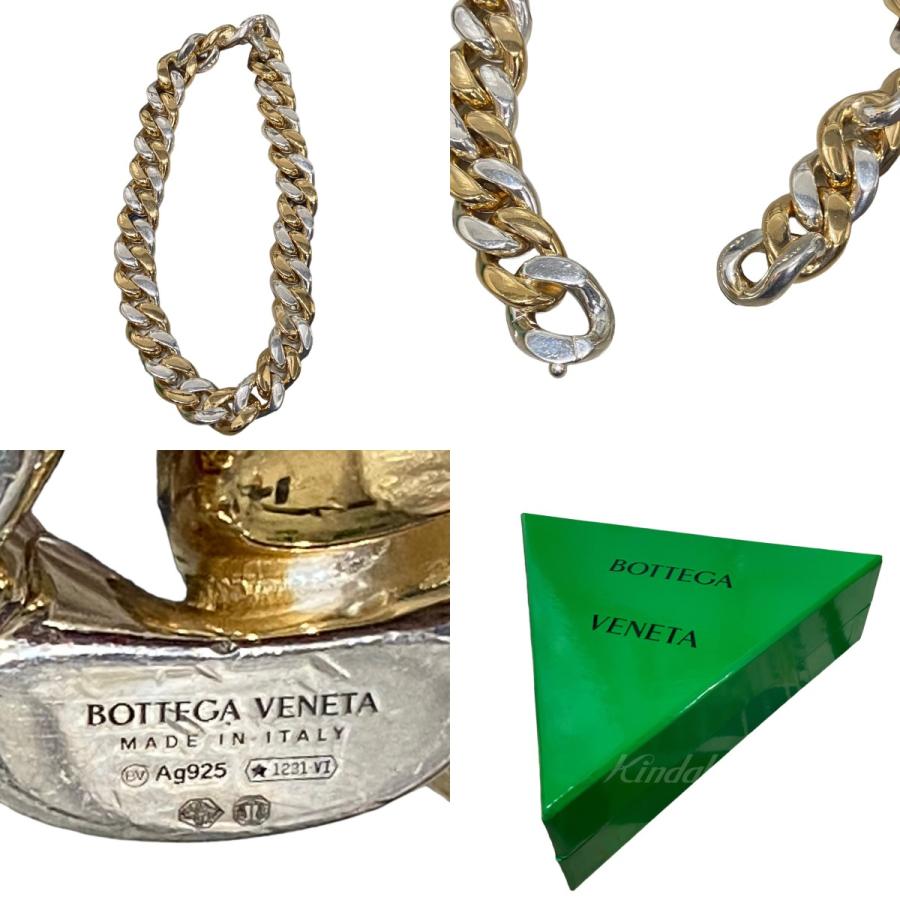 【値下げ】BOTTEGA VENETA コンビネーションチェーンネックレス シルバー×ゴールド (新宿店)｜kindal｜06