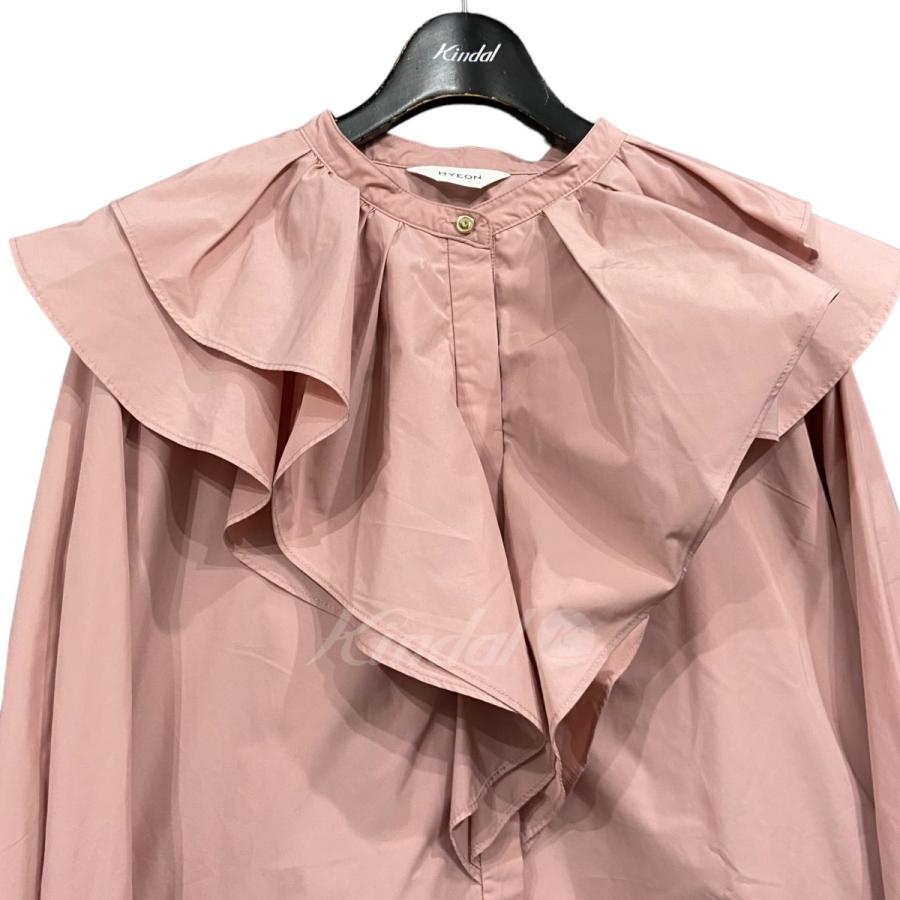 ヘヨン HYEON 「flower petal blouse」フリルブラウス ピンク サイズ 