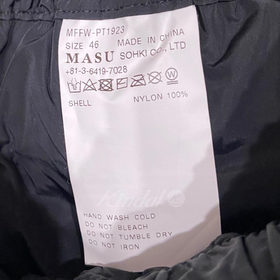 masu バルーンパンツ ブラック　46サイズ MASU(エムエーエスユー)のNYLON BALLOON PANTS BLACKの通販
