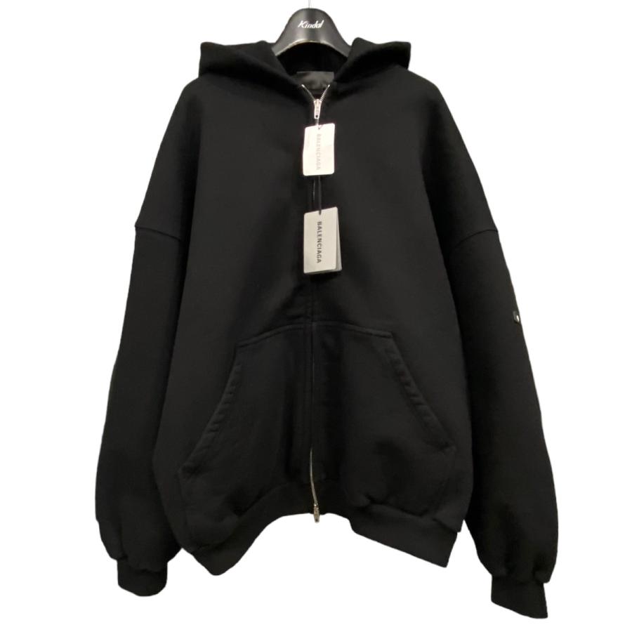 値下げ】BALENCIAGA 23SS ダブルジップアップパーカー ブラック サイズ  