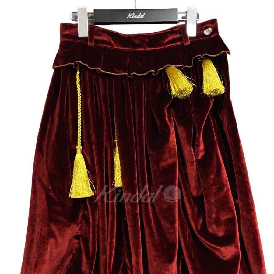 値下げ】hazama 幕開けのベルベットスカート レッド サイズ：XS (EC  