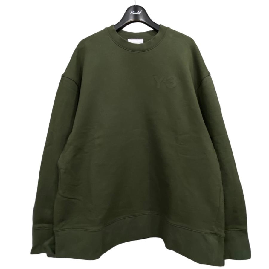 値下げ】Y-3 胸ロゴスウェットシャツ オリーブ サイズ：M (EC 