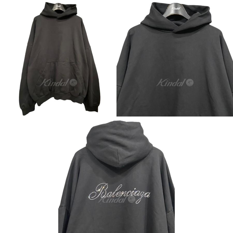 BALENCIAGA 【値下げ】BALENCIAGA ラインストーンロゴパーカー
