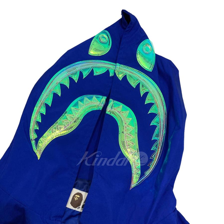 A BATHING APE アベイシングエイプ ナイロンシャークパーカー ブルー 