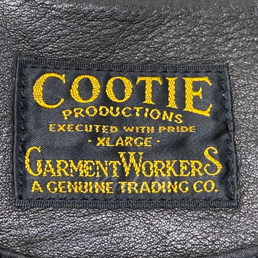 used☆クーティー☆レザーベスト☆M☆黒 COOTIE PRODUCTIONS クーティープロダクションズ レザーベスト