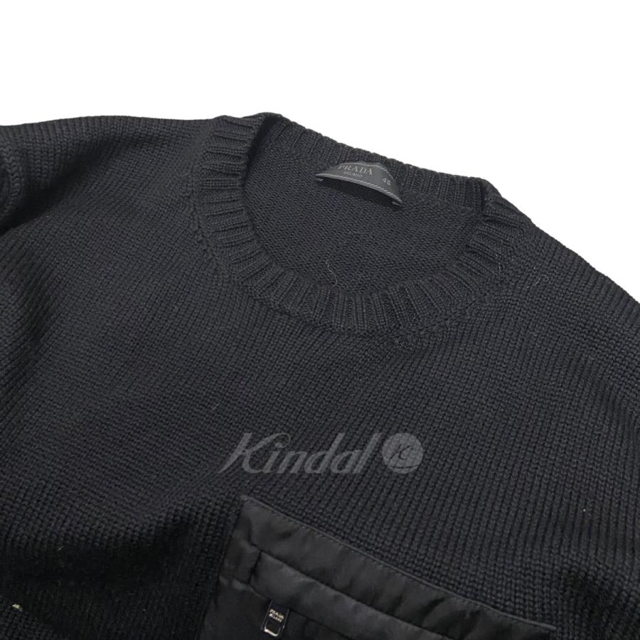 【値下げ】PRADA 三角プレートセーター ブラック サイズ：46 (新宿店)｜kindal｜06
