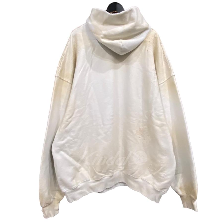 BALENCIAGA ホワイトパーカー BALENCIAGA 【値下げ】BALENCIAGA プルオーバーパーカー