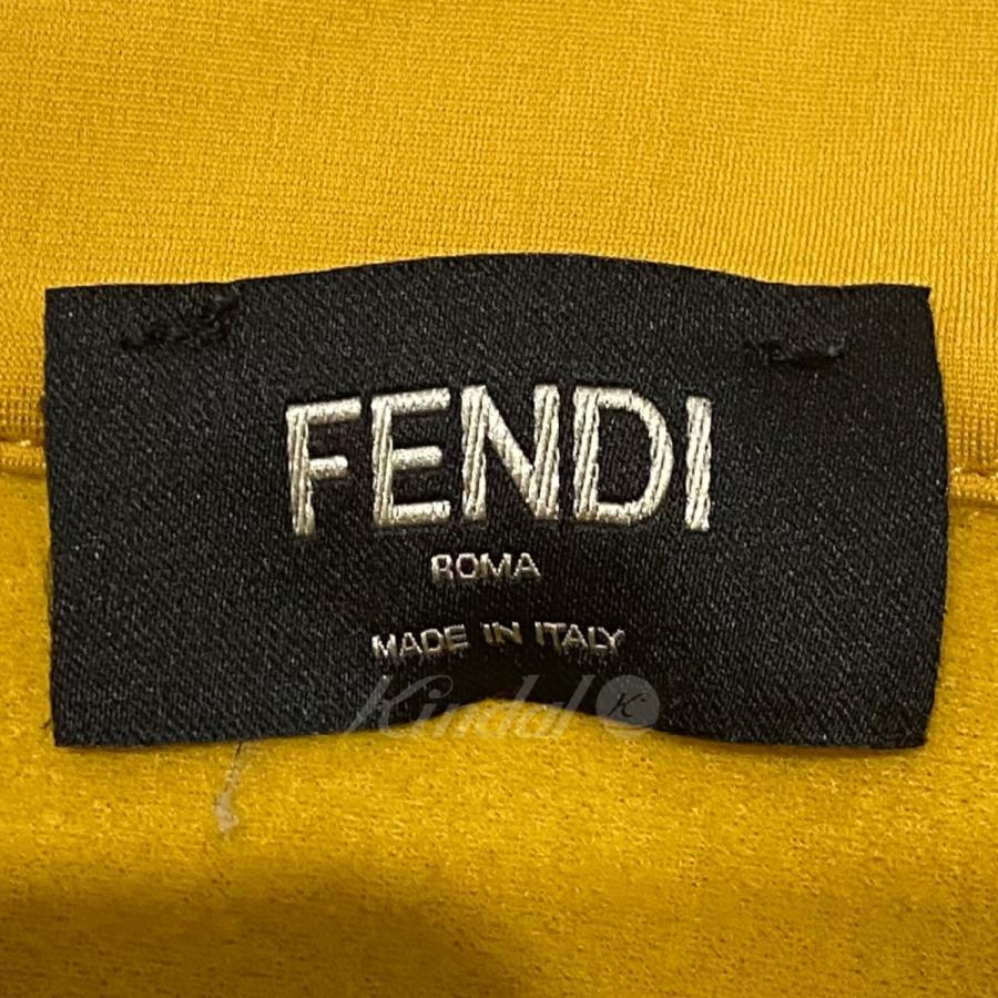FENDI フェンディ ハーフジップロゴジャージ イエロー サイズ:L FENDI フェンディ ハーフジップロゴジャージ イエロー サイズ:L
