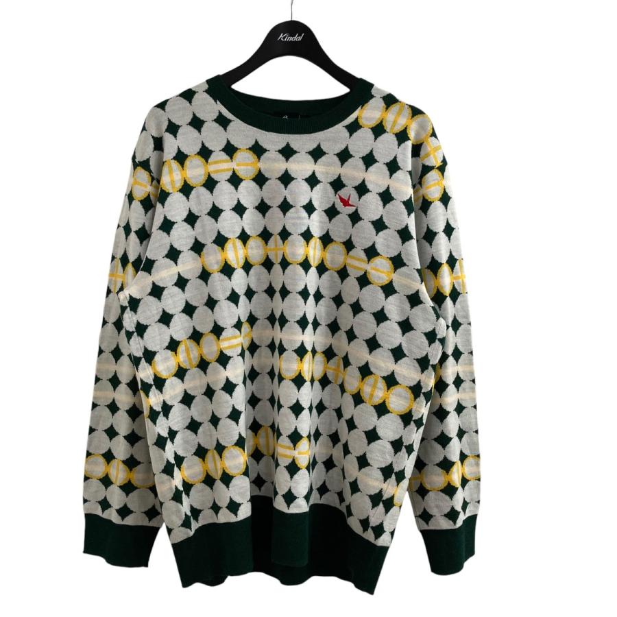 ウノピゥウノウグァーレトゴルフ 1piu1uguale3 GOLF ロゴ刺繍クルー  