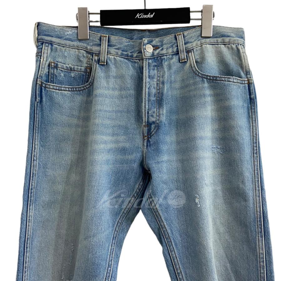 グッチ GUCCI ダメージ加工デニムパンツ インディゴ サイズ：34  