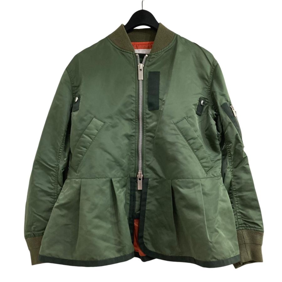 サカイ sacai 22AW 21-05746 ニットレイヤードMA-1ジャケット ネイビー