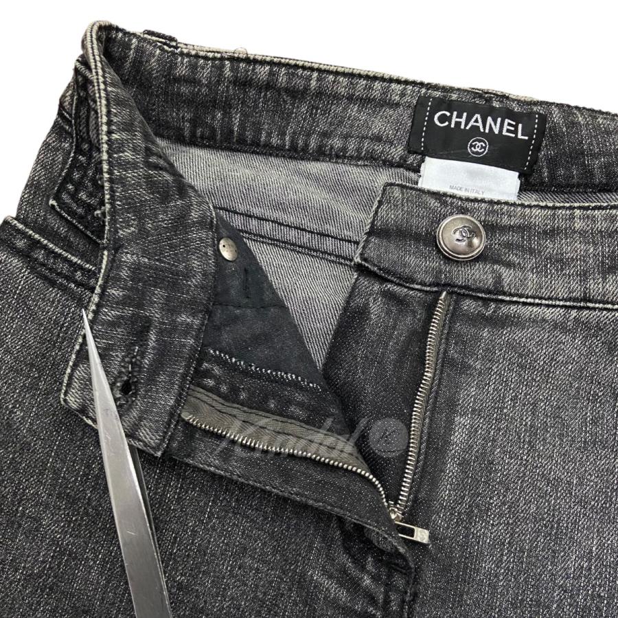 CHANEL 【値下げ】CHANEL デニムパンツ ライトグレー サイズ：36 (新宿 