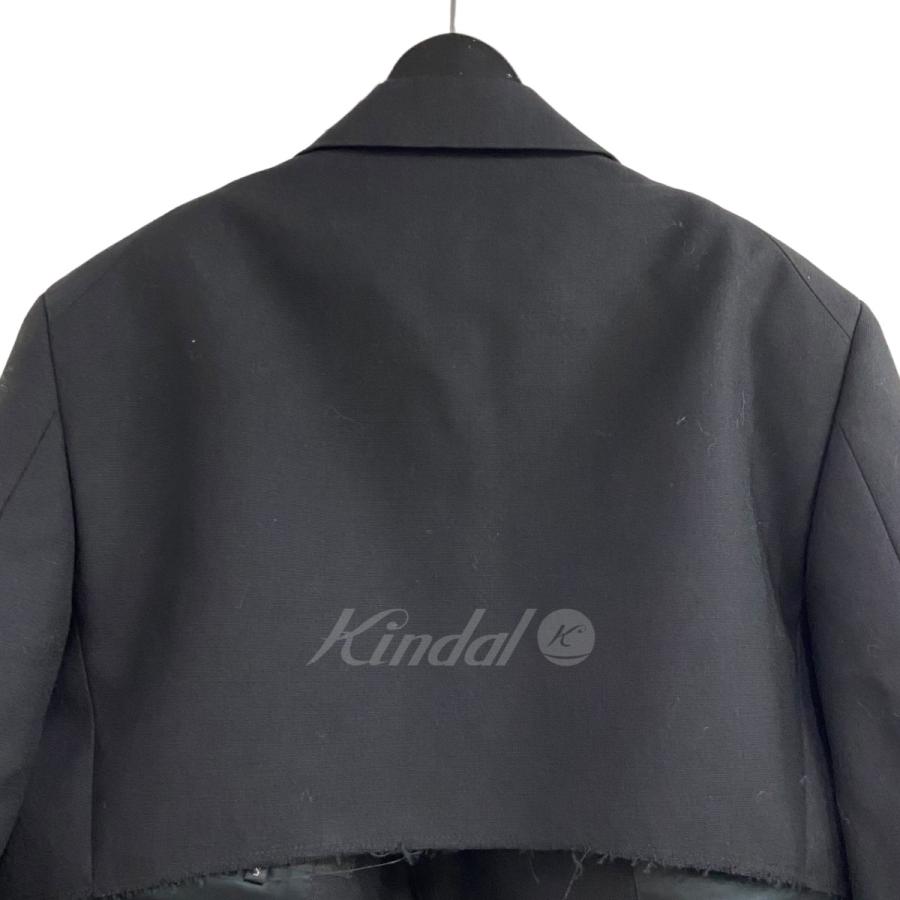 コムデギャルソンオムプリュス COMME des GARCONS HOMME PLUS 23AW フロントデザインショートテーラードジャケット ブラッ｜kindal｜04