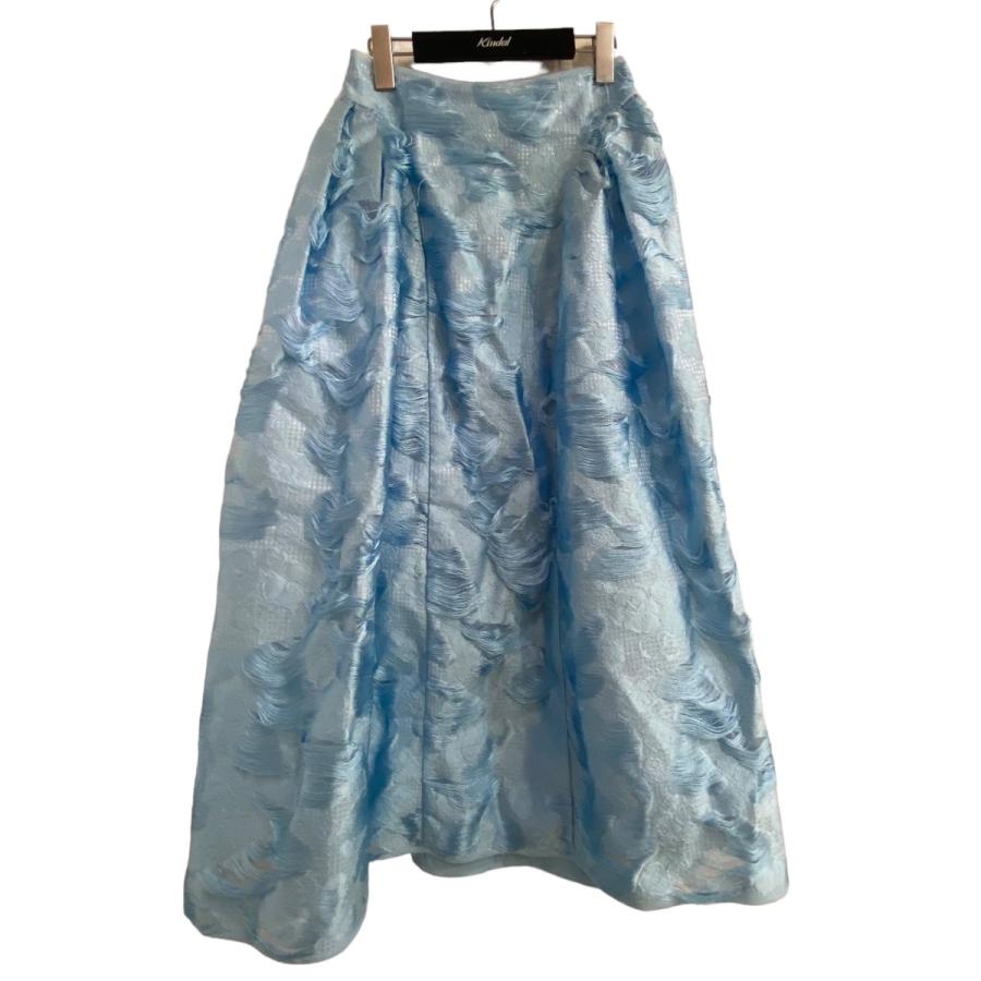 セシリー バンセン Cecilie Bahnsen ジャガードスカート スカイブルー  