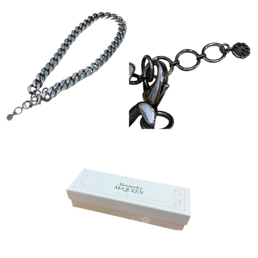 ALEXANDER McQUEEN チェーンネックレス シルバー 【レタ】
