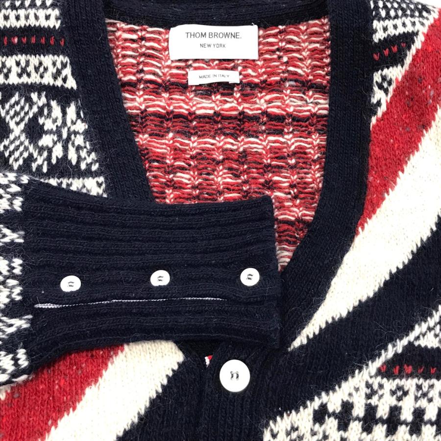 トム・ブラウン Thom Browne ノルディック柄ニットカーディガン 