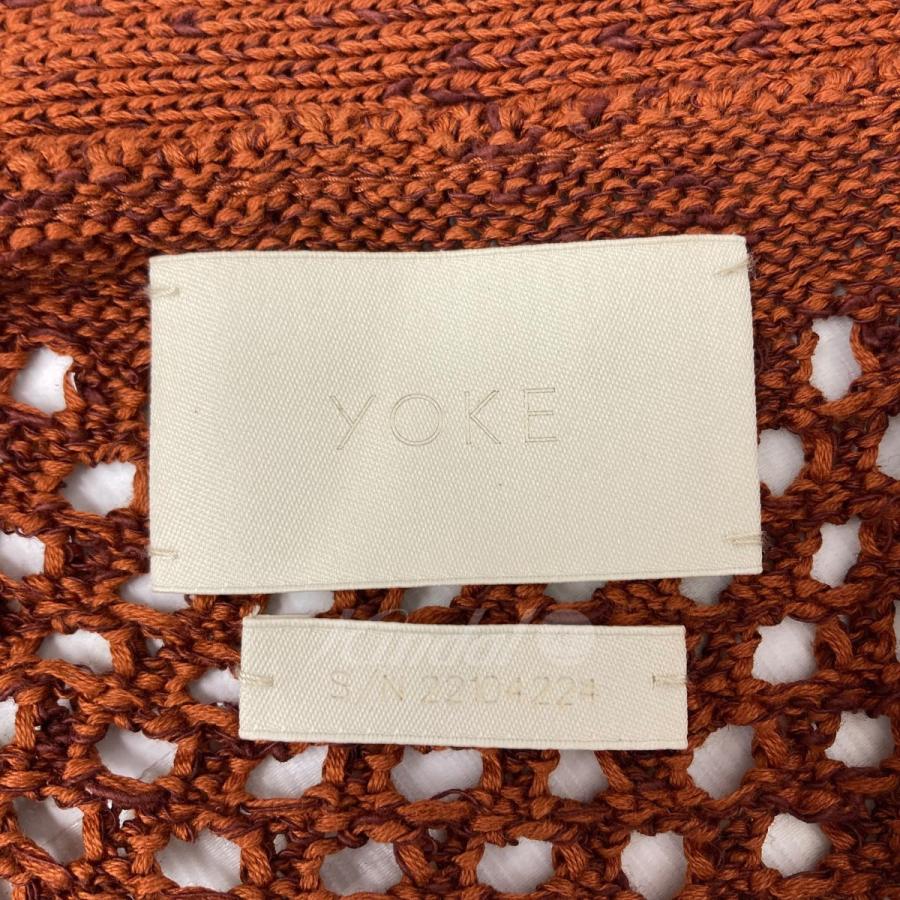 YOKE メッシュオレンジ カーディガン サイズ3