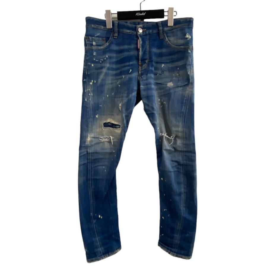 値下げ】DSQUARED2 「Sexy Twist Jean」ダメージ加工ペイントデニム 