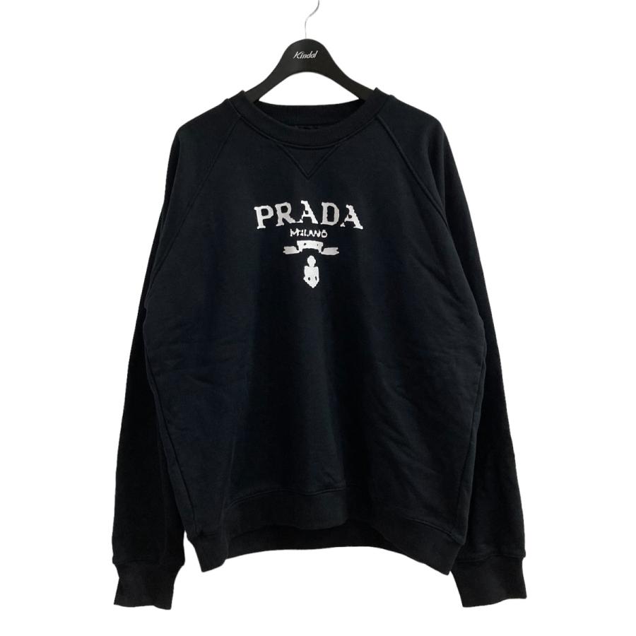 値下げ】PRADA UJL190 ロゴスウェット ブラック サイズ：XXL (新宿店 