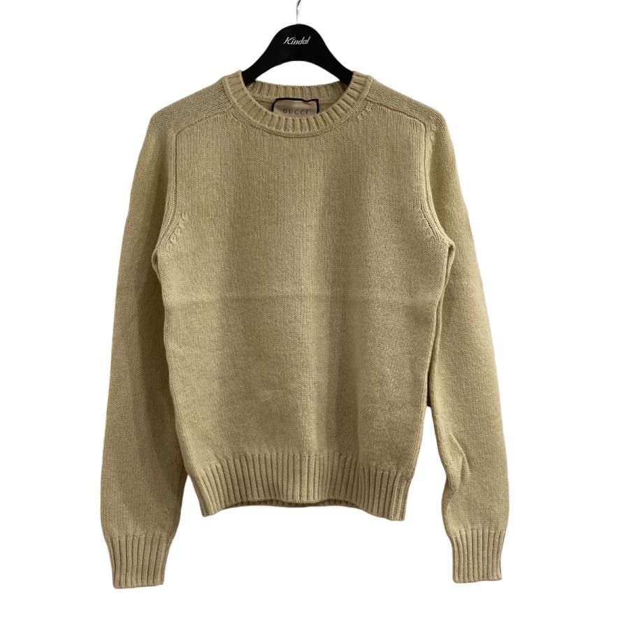 GUCCI 【値下げ】GUCCI ロゴエンブロイダリーニット 763365 ベージュ 