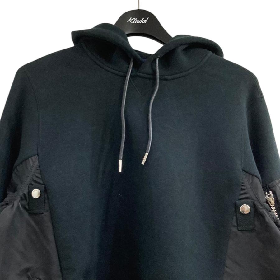 sacai サカイ Sponge Sweat x Nylon Twill Hoodie ナイロン切替 sacai サカイ Sponge Sweat x Nylon Twill Hoodie ナイロン切替