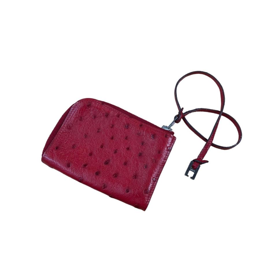 HERMES 【値下げ】HERMES オーストリッチレザーコインケース