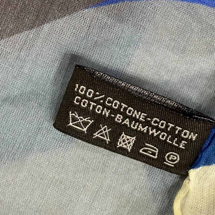 CHANEL　スカーフ　ブルー CHANEL 【値下げ】CHANEL グラフィックスカーフ ブルー×マルチ