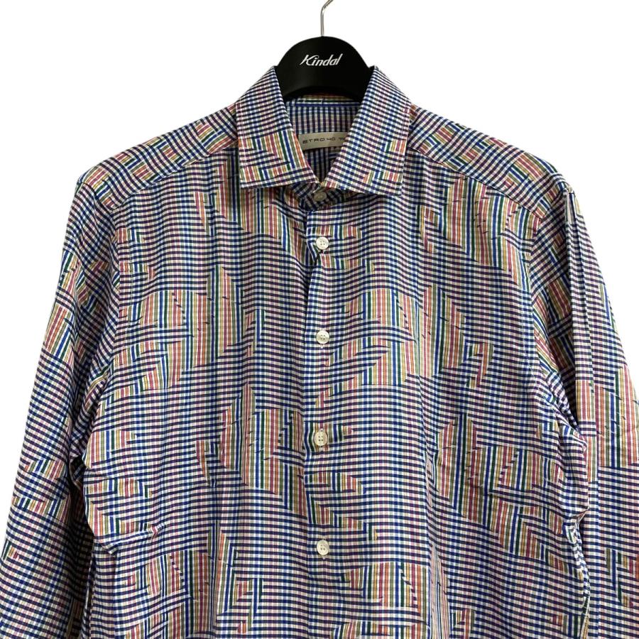 エトロ ETRO シャツ 201-11451-6128 ブルー×マルチカラー サイズ：40 