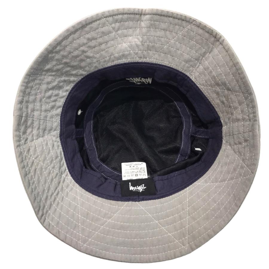 ステューシー グレー バケットハットstussy L/XL