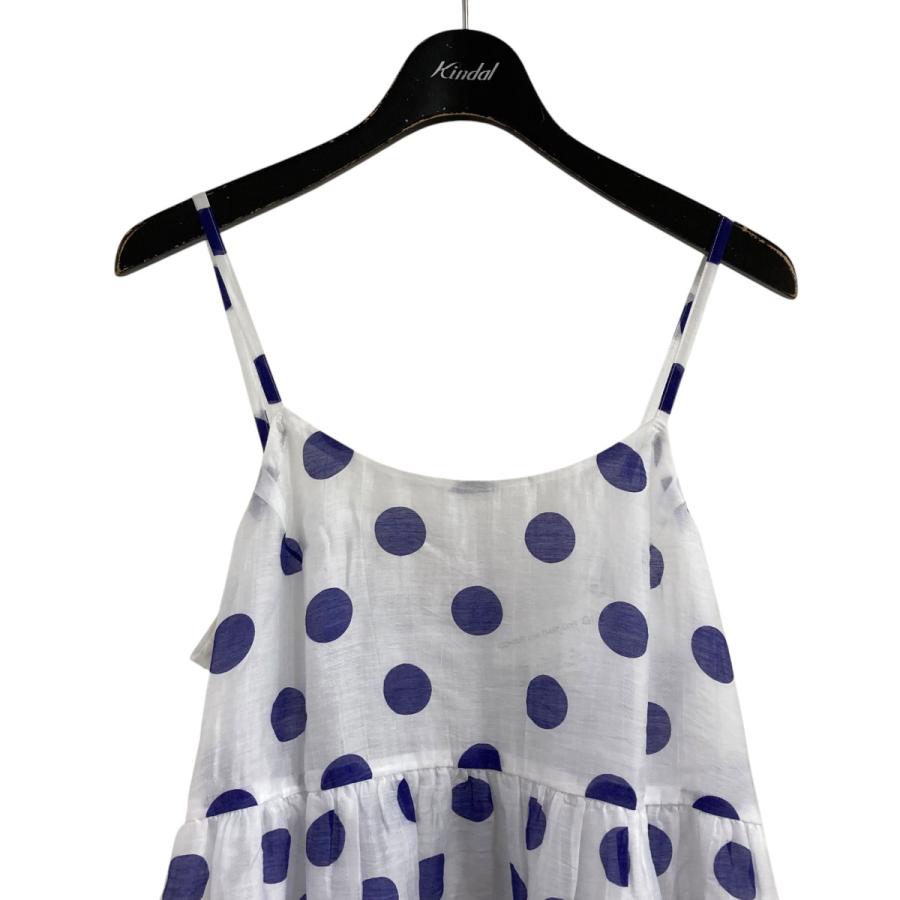 値下げ】COMME des GARCONS GIRL 水玉ワンピース ホワイト×ブルー