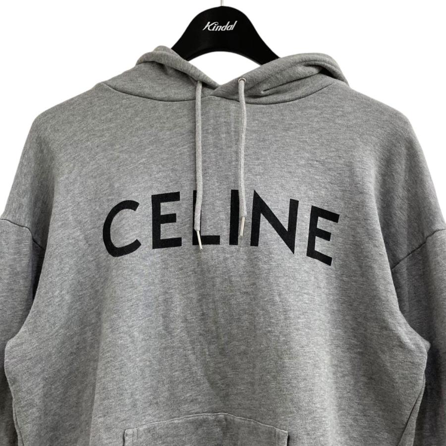 セリーヌ CELINE ロゴプルオーバーパーカー 2Y321052H グレー サイズ 