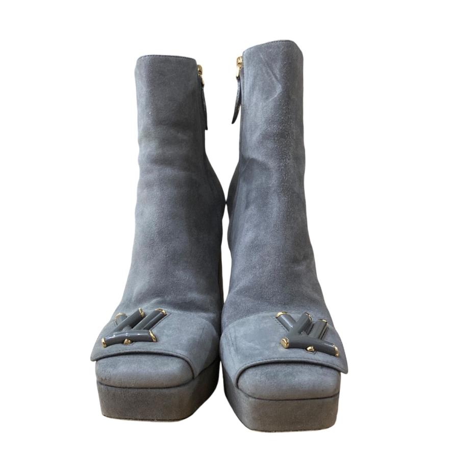 ☆なぁ〜☆様　LOUIS VUITTON スエード　 37 LOUIS VUITTON 【値下げ】LOUIS スエードブーツ GG0243 グレー