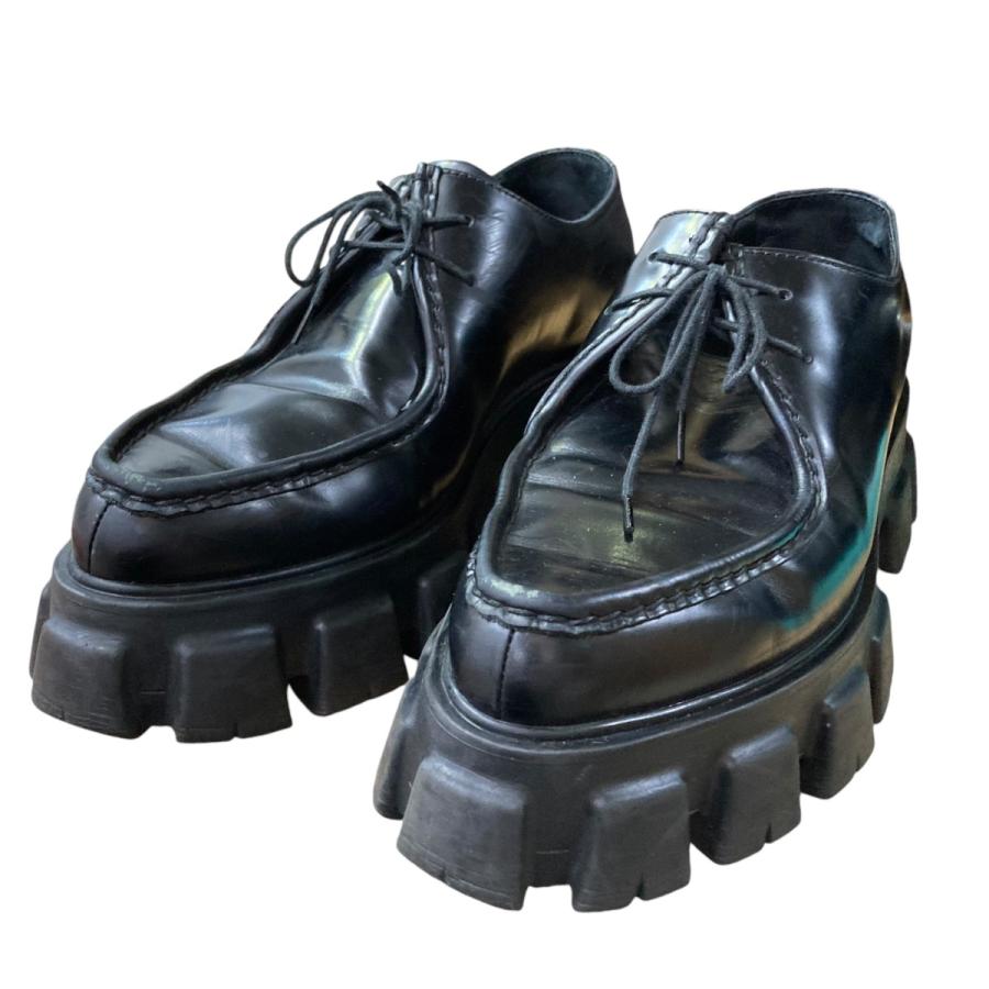 プラダ PRADA レザーシューズ 2ee361 ブラック サイズ：8 