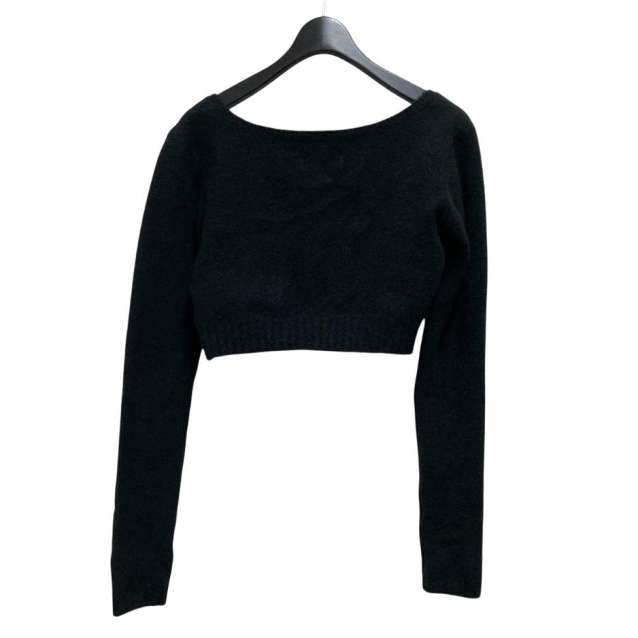 Never　　melt the lady  クロップドニットトップス 値下げ】MELT THE LADY クロップドニット ML31701 ブラック サイズ：F