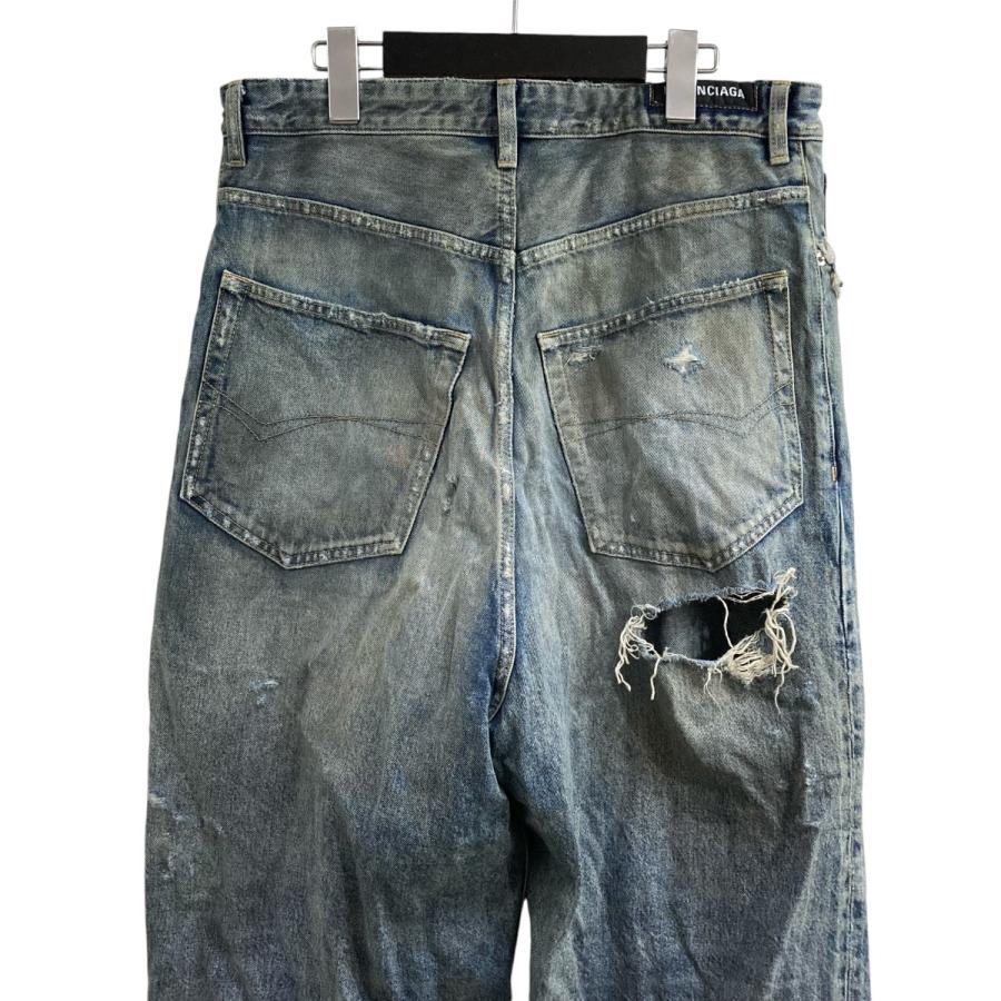 BALENCIAGA バレンシアガ 23SS ダメージ加工バギーデニムパンツ BALENCIAGA バレンシアガ 23SS ダメージ加工バギーデニムパンツ