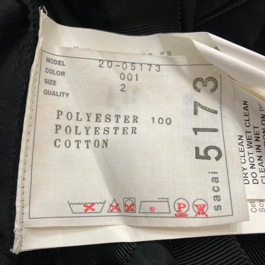 sacai サカイ　プリーツスカート　ブラック　サイズ２ sacai サカイ ドッキングプリーツスカート ブラック サイズ：2