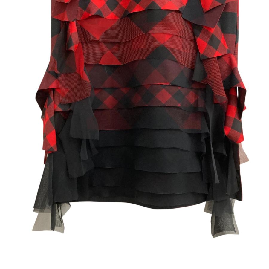 sacai 【値下げ】sacai チェックロングスカート 22-05939 レッド