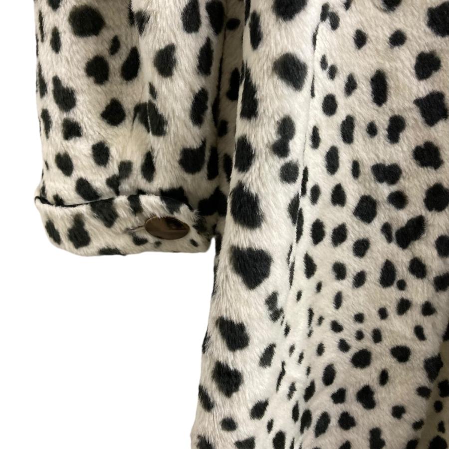 値下げ】ORIMI アニマル柄 ナポレオンコート ホワイト サイズ：2