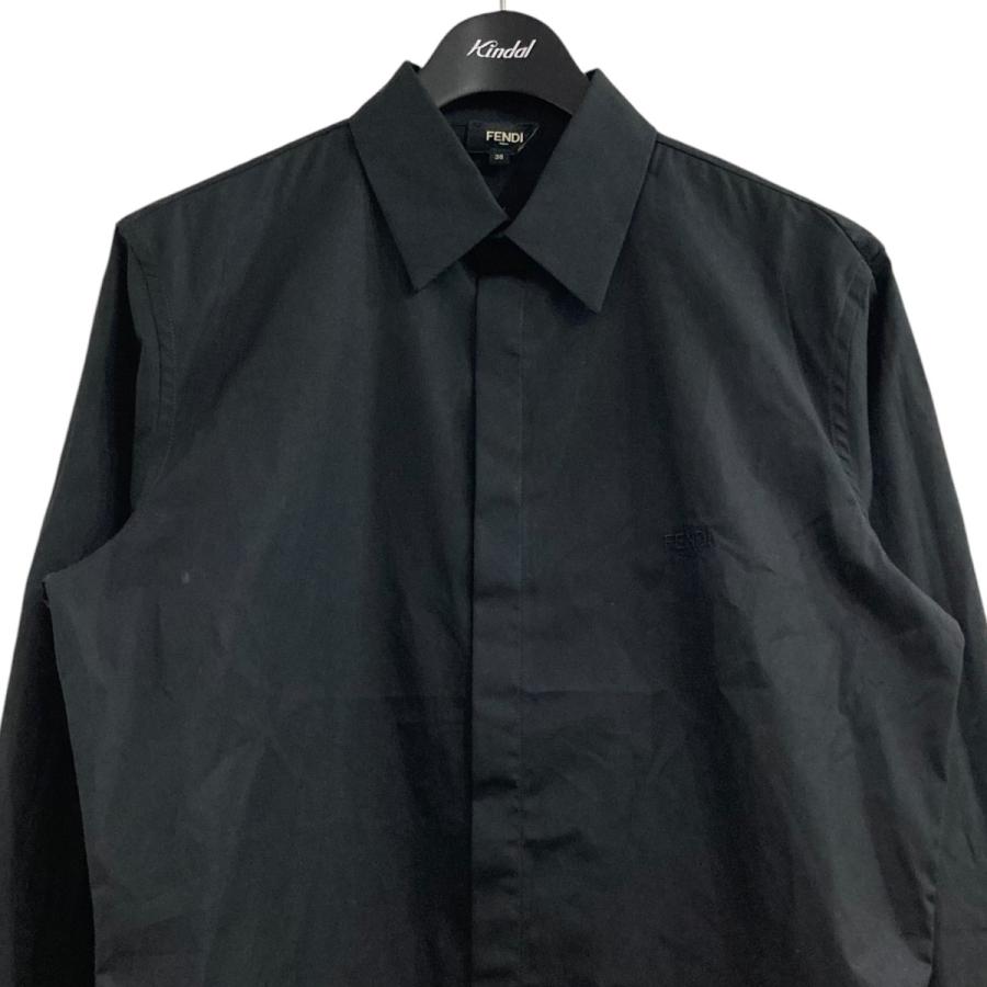 ✨大人気✨【FENDI】フェンディシャツ ブラックリヨセル100% 39M ✨大人気✨【FENDI】フェンディシャツ ブラックリヨセル100% 39M