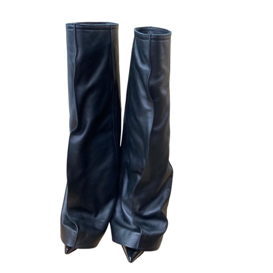 sacai サカイ 24AW Leather Pants Medium Boots ロングブーツ 24-07602 