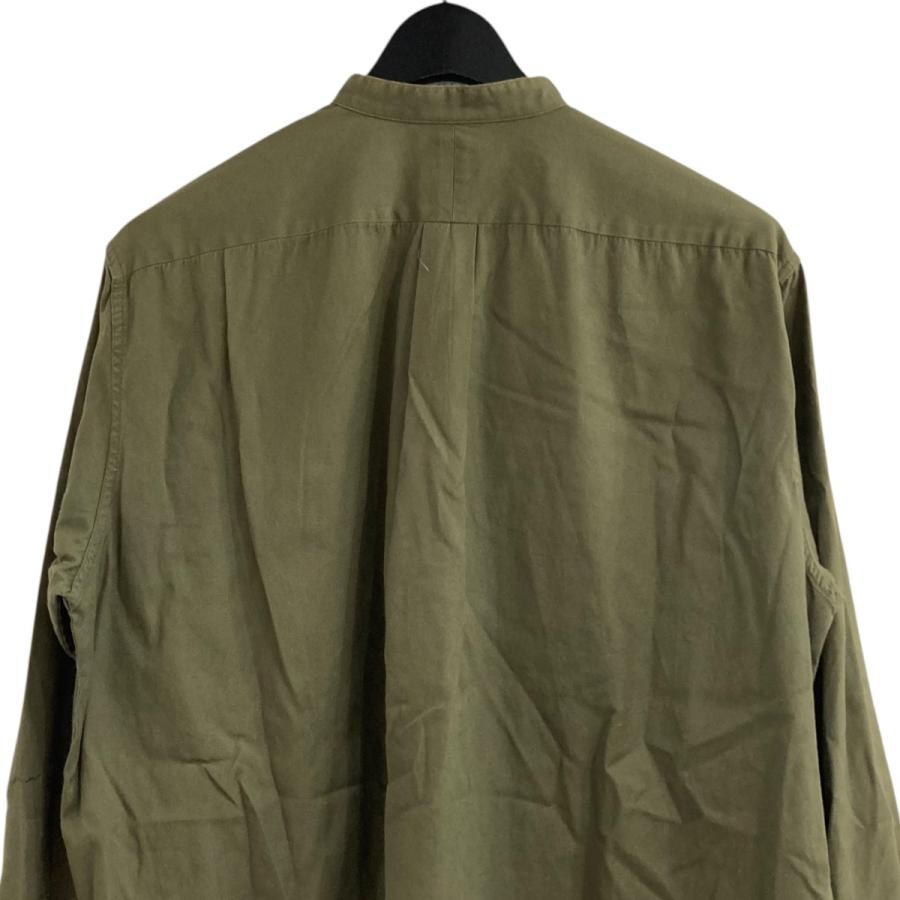 COMOLI コモリ コットンネルバンドカラーシャツ L03-02006 カーキ 