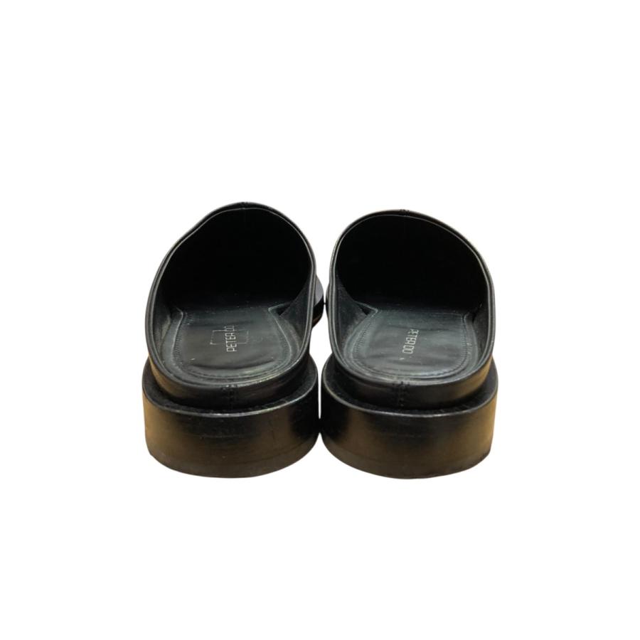 ピータードゥ PETER DO レザーミュール ブラック サイズ：37