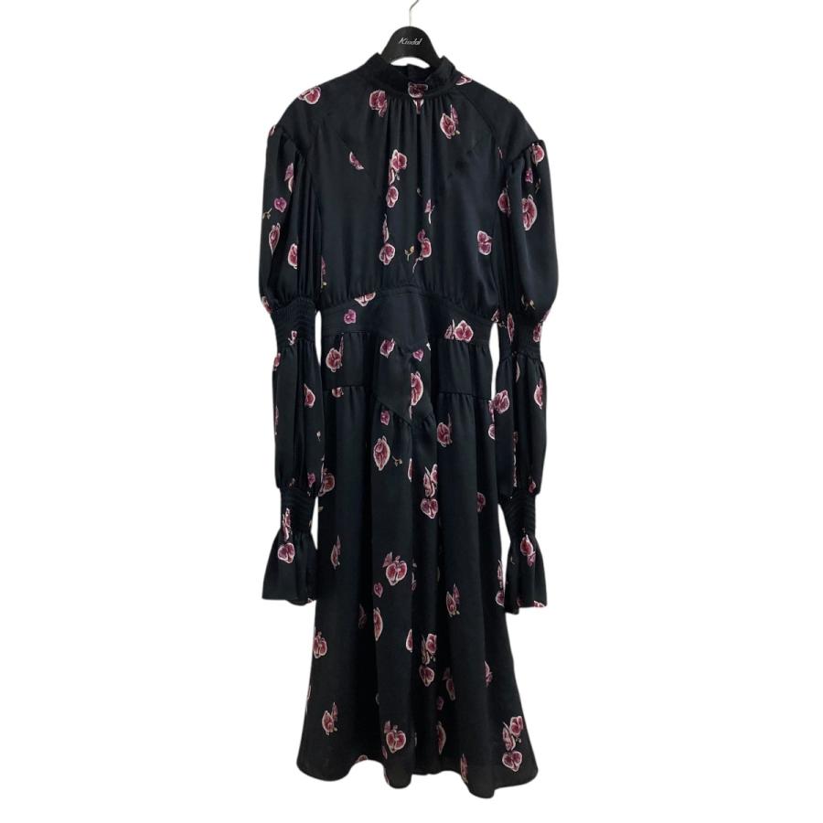 FETICO フェティコ ドレス ワンピース 値下げ】FETICO GATHERED PHALAENOPSIS PRINT DRESS プリント