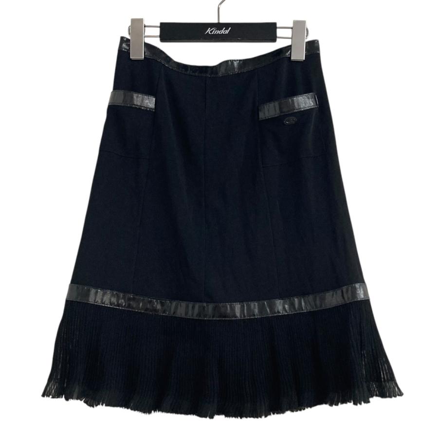 ☆シャネル☆美品☆プリーツスカート ネイビー 36 2104101990241-3.jpg